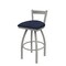 Holland Bar Stool Co 30" Low Back Swivel Bar Stool, Nickel Finish, Graph Anchor Seat 82130AN014 - alternate 1